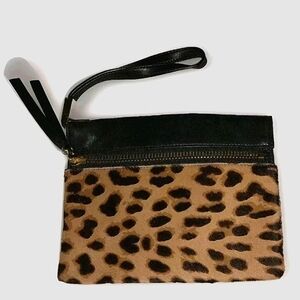 Henri Bendel Purse Mohair Fur and Leather Cheetah, 6",  340srp